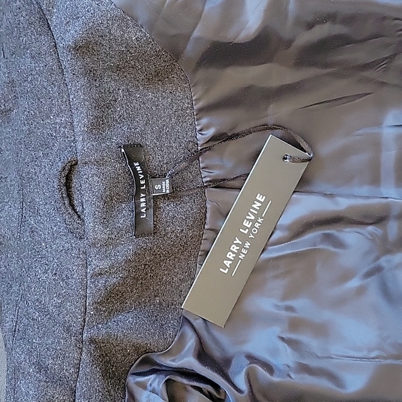 NWT Larry Levine | Womans Double Breasted Gray Coat Jacket - Picture 7 of 7